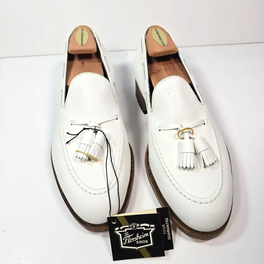 FootJoy Classics Dress Shoes 73486 White Tassel Loafers Men's 8.5 D USA 73486